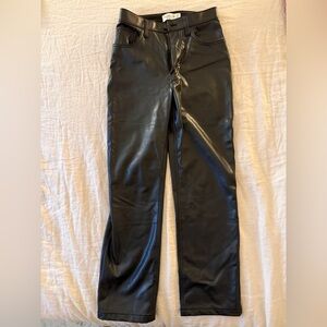 Abercrombie & Fitch Black Faux Leather 25 extra short